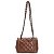 Bolsa Feminina Couro Legitimo Matelassê Mini Bag - Marrom C/ Grafite - Imagem 4