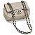 Bolsa Feminina Couro Legitimo Matelassê Mini Bag - Nude C/ Grafite - Imagem 2