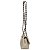 Bolsa Feminina Couro Legitimo Matelassê Mini Bag - Nude C/ Grafite - Imagem 3