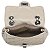 Bolsa Feminina Couro Legitimo Matelassê Mini Bag - Nude C/ Grafite - Imagem 5