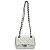 Bolsa Feminina Couro Legitimo Matelassê Mini Bag - Off-white C/ Grafite - Imagem 1