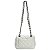 Bolsa Feminina Couro Legitimo Matelassê Mini Bag - Off-white C/ Grafite - Imagem 4