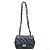 Bolsa Feminina Couro Legitimo Matelassê Mini Bag - Azul Marinho C/ Dourado - Imagem 1