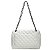 Bolsa Feminina Couro Legitimo Matelassê Grande Off-white C/ Grafite - Imagem 4