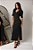 Vestido Feminino Canelado Listrado Decote V - Imagem 1