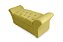 Kit Cabeceira Geovana e Calçadeira Veneza 140cm suede Amarelo - Imagem 5