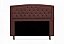 Kit Cabeceira Geovana e Calçadeira Veneza 140cm suede Bordô - Imagem 2