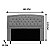 Kit Cabeceira Geovana e Calçadeira Veneza 140cm suede Cinza - Imagem 3