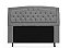 Kit Cabeceira Geovana e Calçadeira Veneza 140cm suede Cinza - Imagem 2