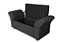 Kit Cabeceira Geovana e Calçadeira Veneza 140cm suede Preto - Imagem 5