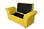 Kit Cabeceira Geovana e Calçadeira Veneza 90cm  suede Amarelo - Imagem 5