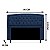 Kit Cabeceira Geovana e Calçadeira Veneza 90cm suede Azul Marinho - Imagem 2