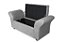 Kit Cabeceira Geovana e Calçadeira Veneza 90cm suede Cinza - Imagem 5