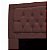 Kit Cabeceira Geovana e Calçadeira Veneza 90cm suede Bordô - Imagem 2