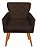 Poltrona Ana Suede Marrom - Imagem 1