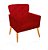 Poltrona Ana Suede Vermelho - Imagem 3
