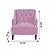 Poltrona Genesis Suede Rosa Bebe - Imagem 2