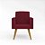 Poltrona Nina Suede Bordo - Imagem 1