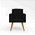Poltrona Nina Suede Preto - Imagem 2