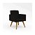 Poltrona Nina Suede Preto - Imagem 1