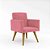 Poltrona Nina Suede Rosa - Imagem 1