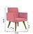 Poltrona Nina Suede Rosa - Imagem 2