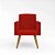 Poltrona Nina Suede Vermelho - Imagem 3