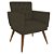Poltrona NIna Captone Suede Marrom - Imagem 1