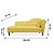 Divã Namoradeira Juliana 160 CM Suede Amarelo Lado Esquerdo - Imagem 2