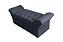 Kit Cabeceira Geovana e Calçadeira Veneza 100cm suede Azul Marinho - Imagem 5