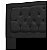 Kit Cabeceira Geovana e Calçadeira Veneza 100cm suede Preto - Imagem 3