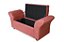 Kit Cabeceira Geovana e Calçadeira Veneza 100cm suede Vermelho - Imagem 5