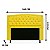 Kit Cabeceira Geovana e Calçadeira Veneza 160cm suede Amarelo - Imagem 4