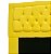 Kit Cabeceira Geovana e Calçadeira Veneza 160cm suede Amarelo - Imagem 3
