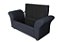 Kit Cabeceira Geovana e Calçadeira Veneza 160cm suede Azul Marinho - Imagem 5