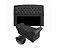 Kit Cabeceira Geovana e Calçadeira Veneza 160cm suede Preto - Imagem 1