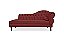 Divã Namoradeira Juliana 160 CM Suede Vermelho Lado Esquerdo - Imagem 1