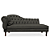 Divã Namoradeira Juliana 160 CM Suede Marrom Lado Direito - Imagem 1