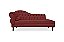 Divã Namoradeira Juliana 160 CM Suede Vermelho Lado Direito - Imagem 1