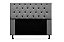 Cabeceira Mirage 140 CM Suede Cinza - Imagem 1
