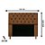 Cabeceira Mirage 140 CM Suede Marrom - Imagem 2