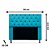 Cabeceira Mirage 90 CM Suede Azul Turquesa - Imagem 2
