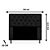 Cabeceira Mirage 90 CM Suede Preto - Imagem 2