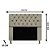 Cabeceira Mirage 160 CM Suede Bege - Imagem 2