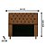 Cabeceira Mirage 160 CM Suede Marrom - Imagem 2