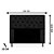 Cabeceira Mirage 195 CM Suede Preto - Imagem 2