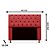 Cabeceira Mirage 195 CM Suede Vermelho - Imagem 2