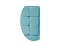Cabeceira Copenhague 100 CM Suede Azul Turquesa - Imagem 3