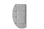 Cabeceira Copenhague 100 CM Suede Cinza - Imagem 3