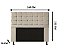 Cabeceira Copenhague 160 CM Suede Bege - Imagem 2